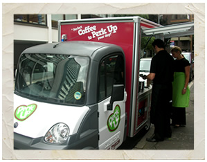 The Perk Up mobile catering vehicle